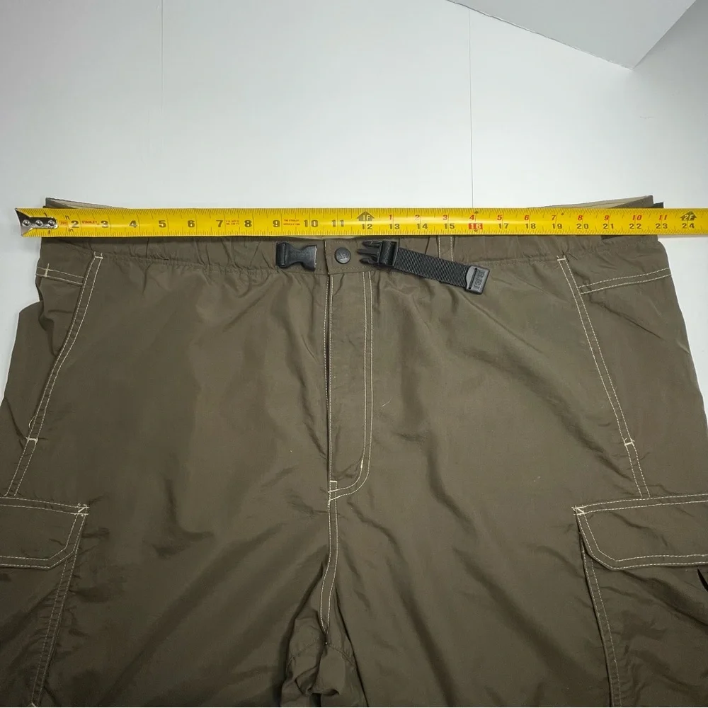 REI Mens Convertible Zip Off Leg Cargo Pants Brown Adjustable Belt Size XXL x 36